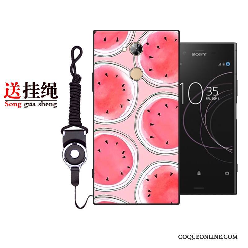 Sony Xperia Xa2 Coque Rouge Étui Incassable Protection Dessin Animé Gris Silicone