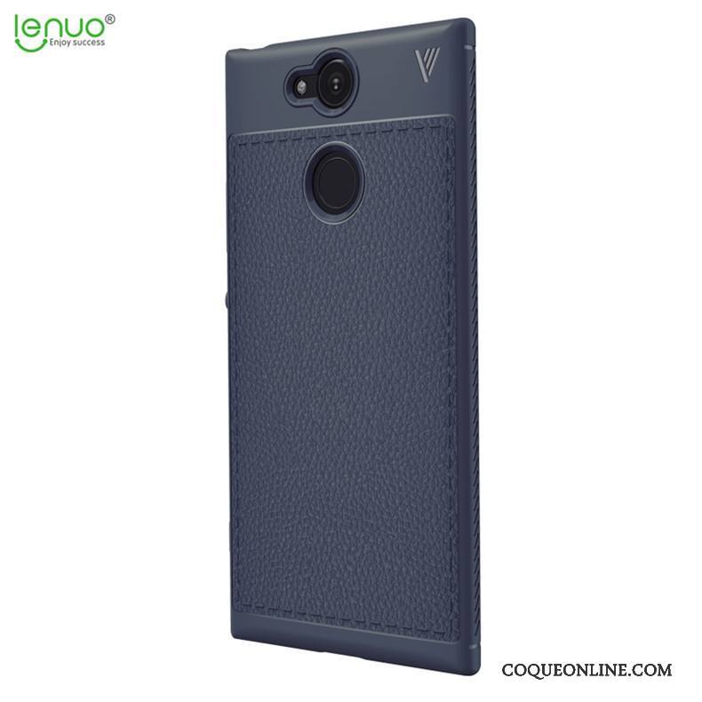 Sony Xperia Xa2 Incassable Protection Bleu Marin Étui Coque De Téléphone Bordure Respirant