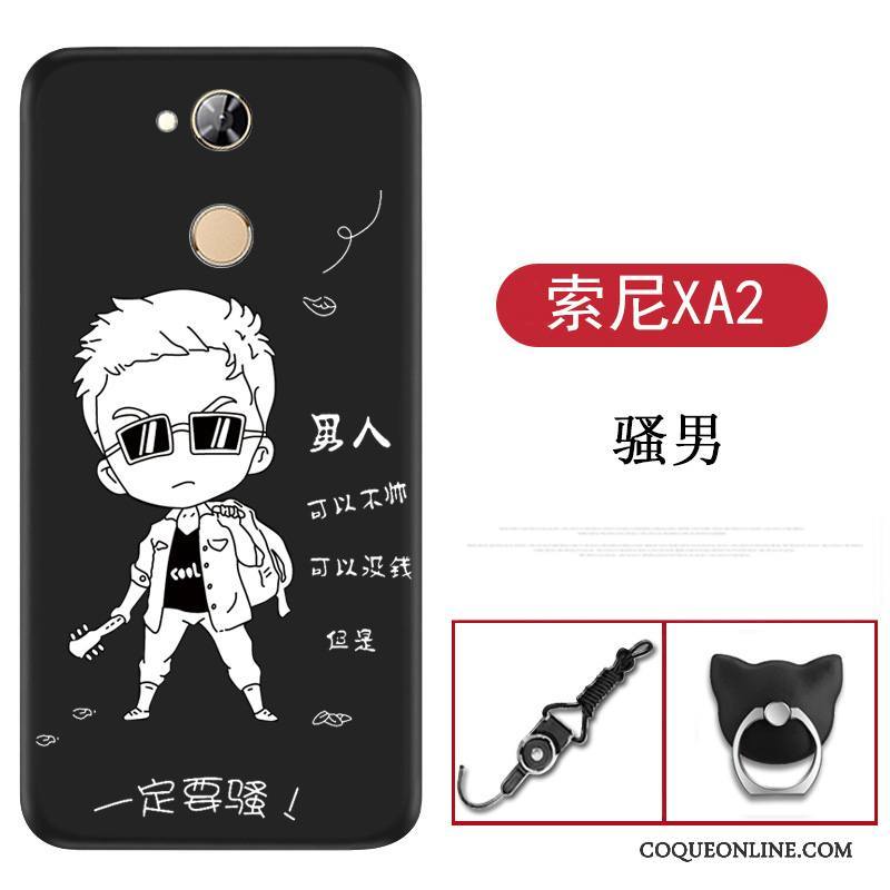 Sony Xperia Xa2 Téléphone Portable Coque De Téléphone Étui Dessin Animé Protection Silicone Rouge