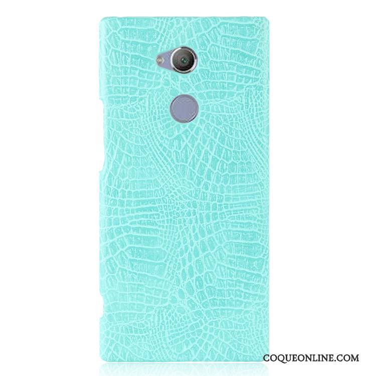 Sony Xperia Xa2 Ultra Difficile Coque De Téléphone Vintage Protection Crocodile Modèle Bleu Clair