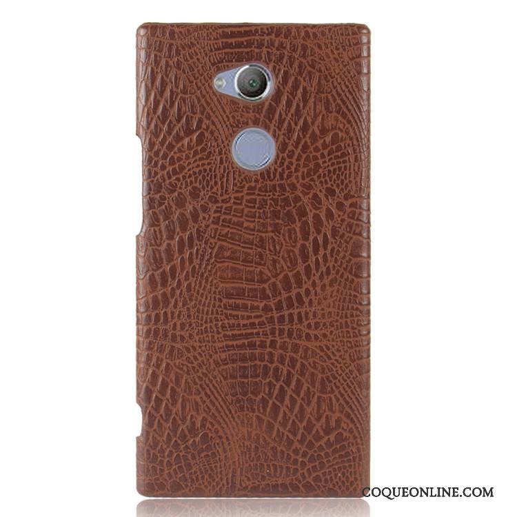 Sony Xperia Xa2 Ultra Difficile Coque De Téléphone Vintage Protection Crocodile Modèle Bleu Clair