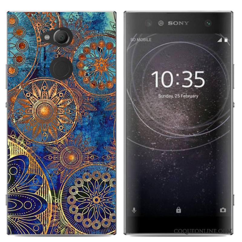 Sony Xperia Xa2 Ultra Étui Téléphone Portable Multicolore Fluide Doux Coque De Téléphone Peinture Protection