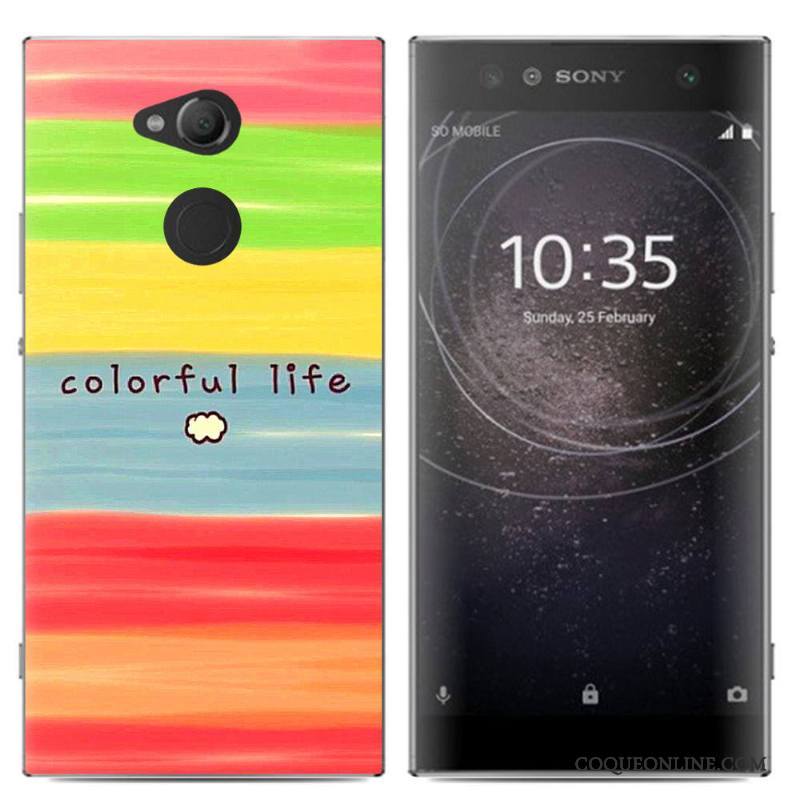 Sony Xperia Xa2 Ultra Étui Téléphone Portable Multicolore Fluide Doux Coque De Téléphone Peinture Protection