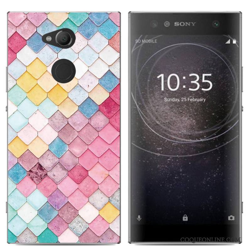 Sony Xperia Xa2 Ultra Étui Téléphone Portable Multicolore Fluide Doux Coque De Téléphone Peinture Protection