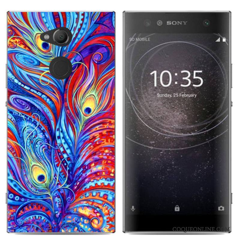 Sony Xperia Xa2 Ultra Étui Téléphone Portable Multicolore Fluide Doux Coque De Téléphone Peinture Protection