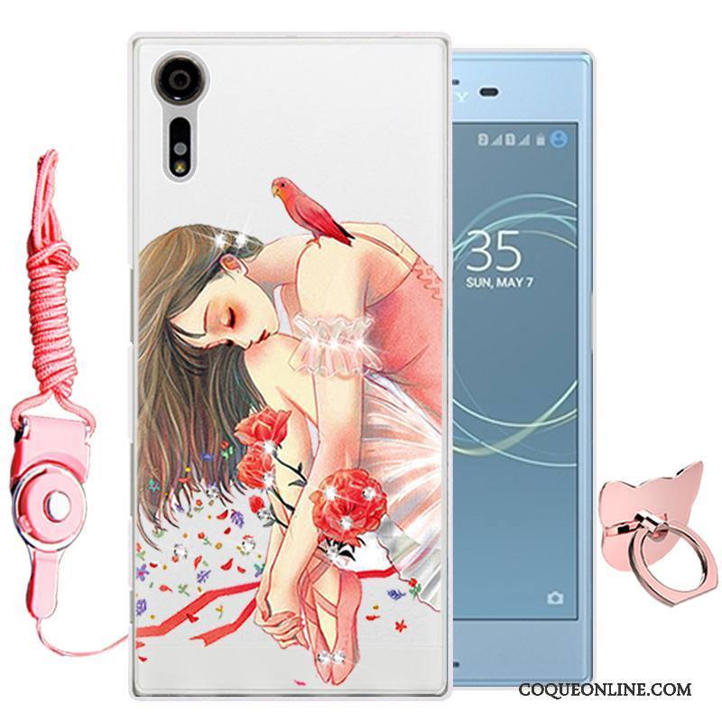 Sony Xperia Xz Coque De Téléphone Dessin Animé Silicone Fluide Doux Étui Protection Bleu