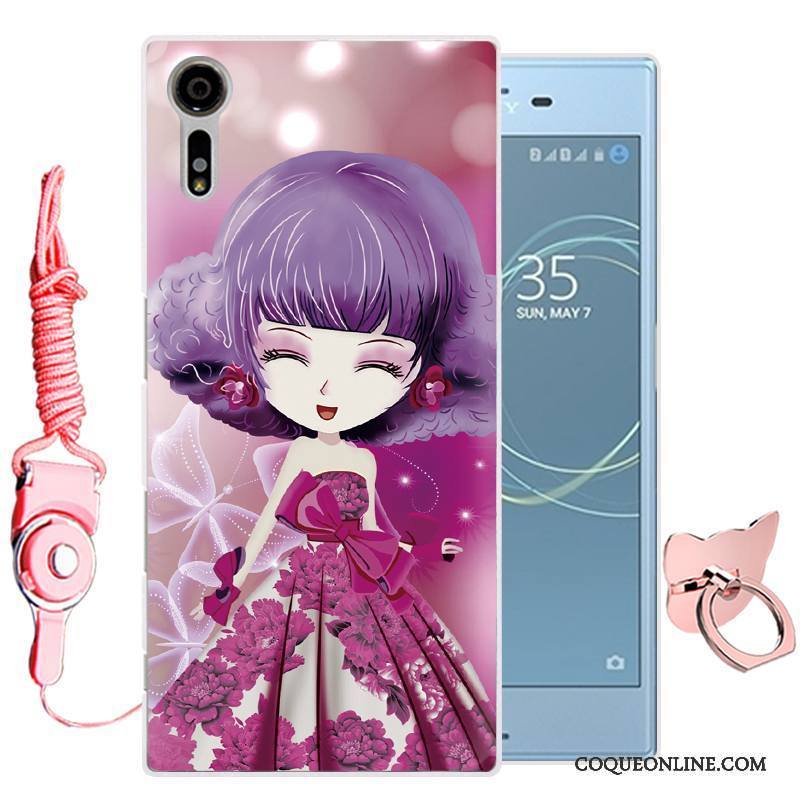 Sony Xperia Xz Coque De Téléphone Dessin Animé Silicone Fluide Doux Étui Protection Bleu