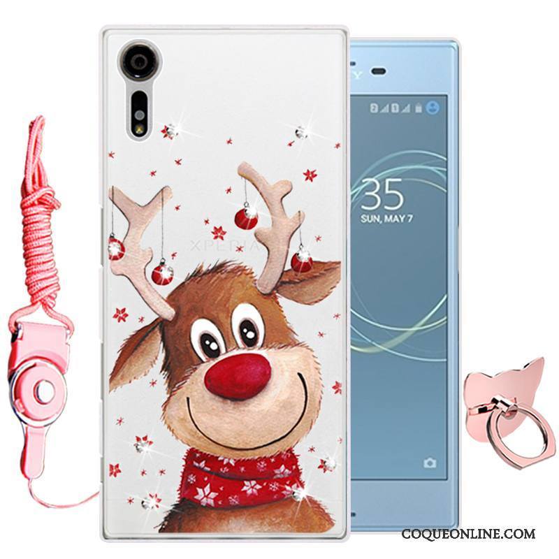 Sony Xperia Xz Coque De Téléphone Dessin Animé Silicone Fluide Doux Étui Protection Bleu