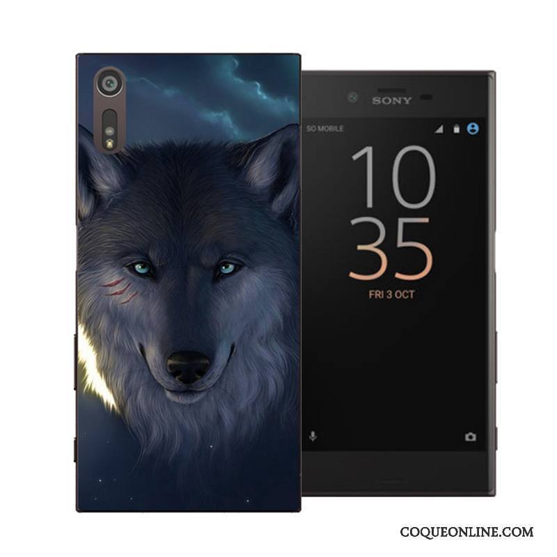 Sony Xperia Xz Coque De Téléphone Protection Étui Difficile Noir Créatif Personnalité