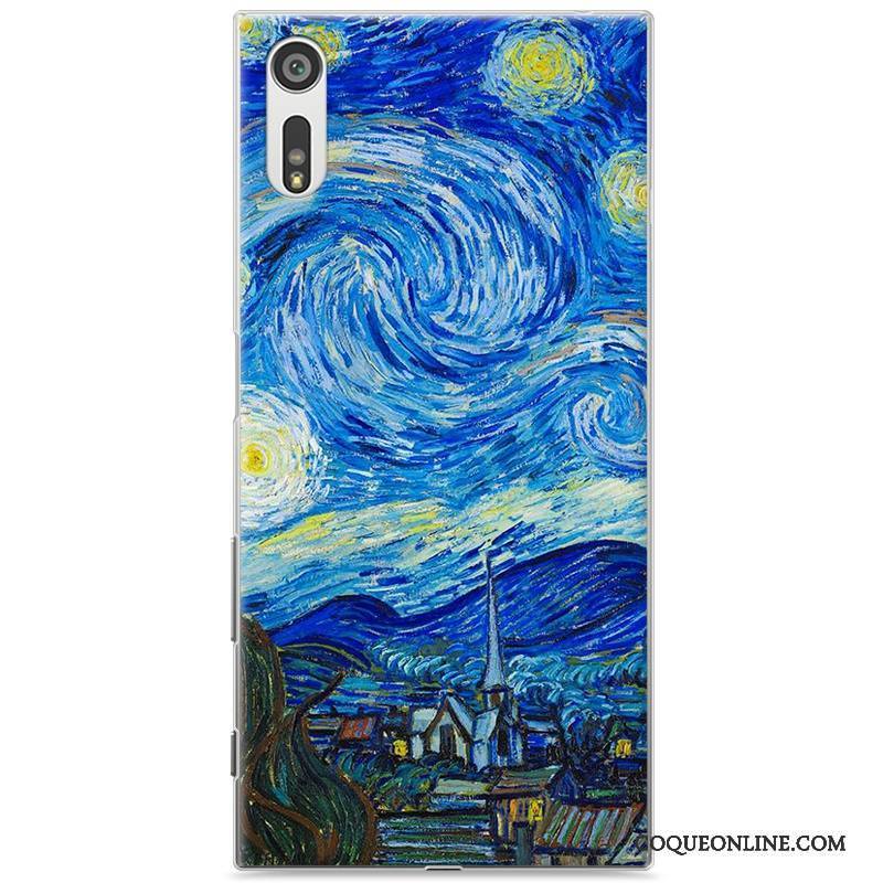 Sony Xperia Xz Coque De Téléphone Violet Protection Peinture Étui Difficile Téléphone Portable