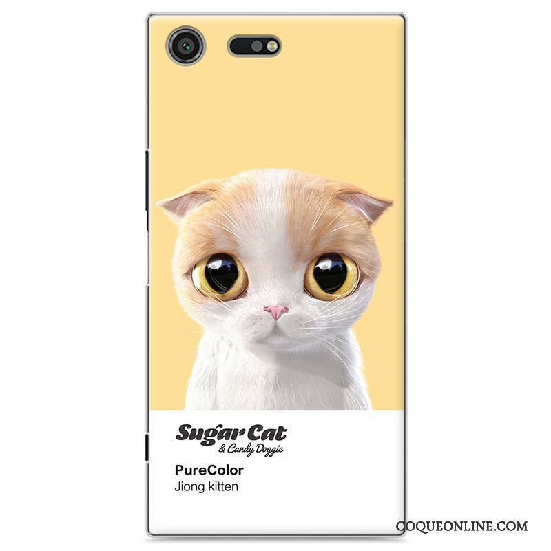 Sony Xperia Xz Premium Charmant Jaune Coque De Téléphone Transparent Dessin Animé Peinture