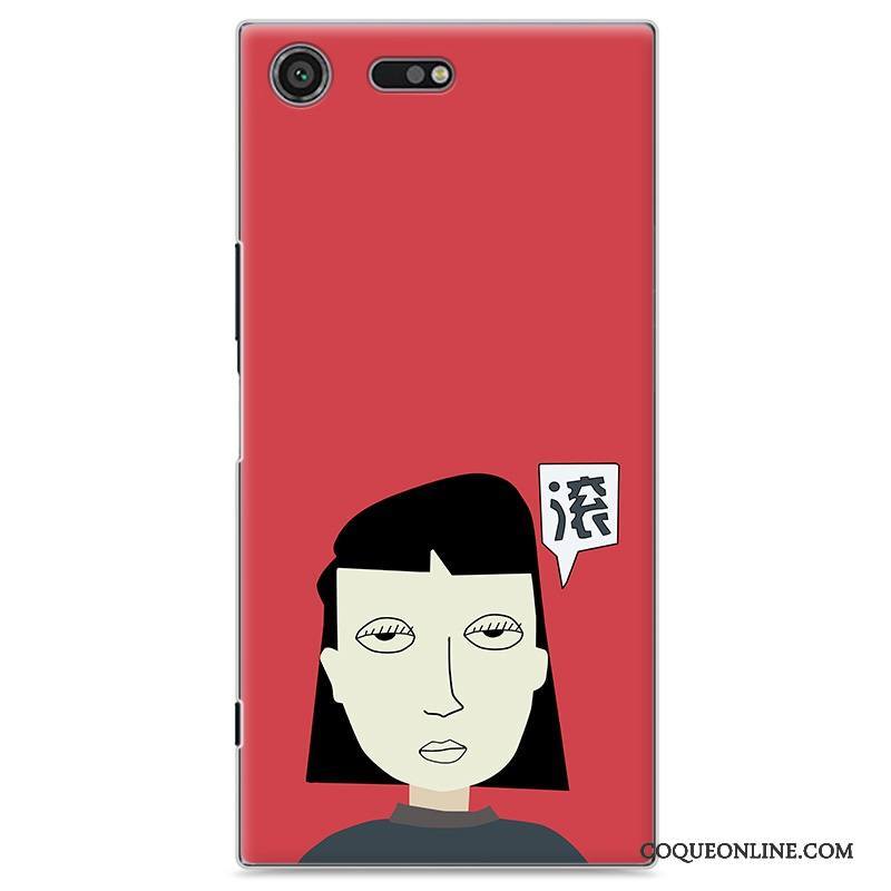 Sony Xperia Xz Premium Créatif Rouge Tendance Incassable Vintage Coque De Téléphone Peinture