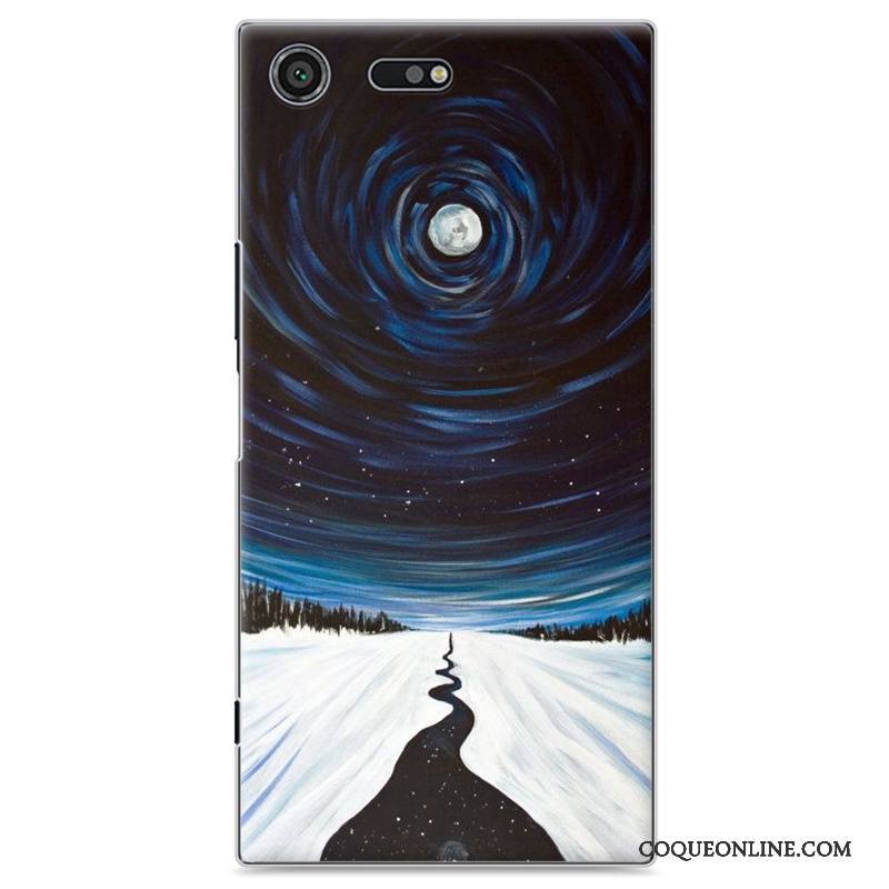 Sony Xperia Xz Premium Dessin Animé Peinture Protection Étui Coque Vert De Téléphone