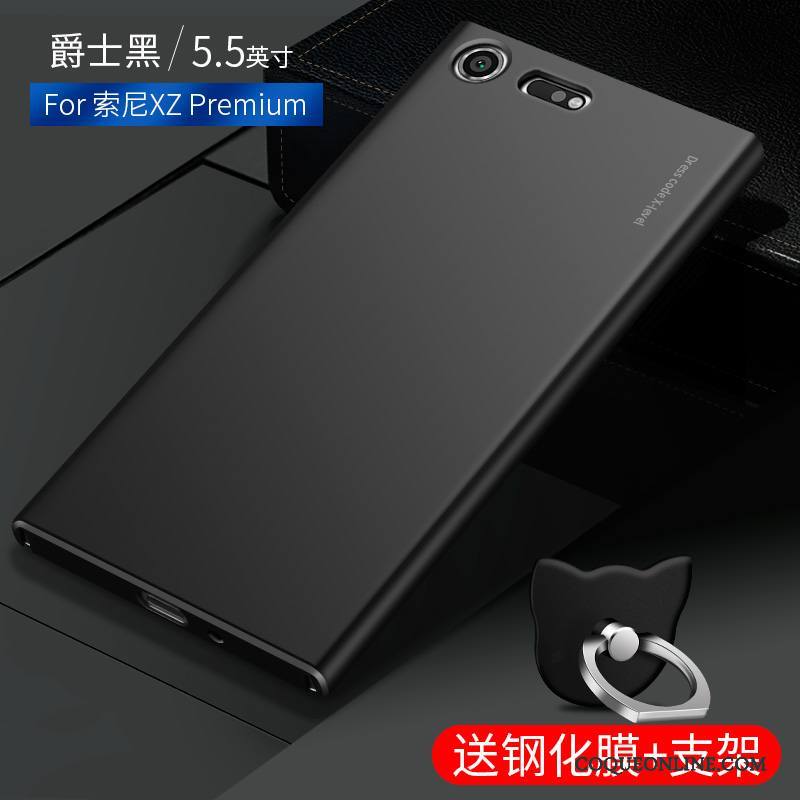 Sony Xperia Xz Premium Délavé En Daim Coque De Téléphone Difficile Or Protection Très Mince Étui