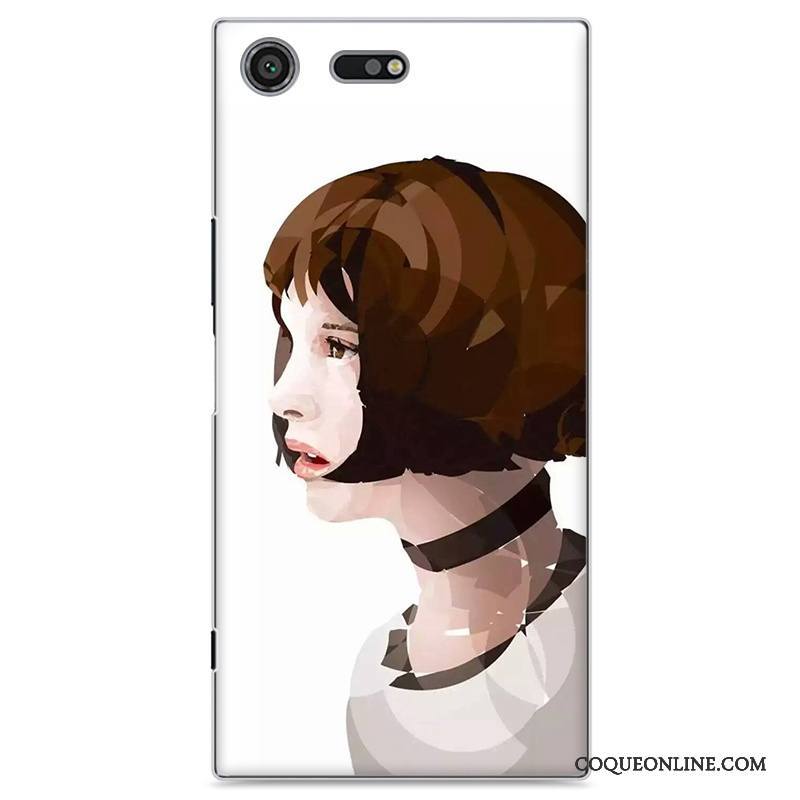 Sony Xperia Xz Premium Peinture Personnalité Coque De Téléphone Amoureux Protection Étui Gris