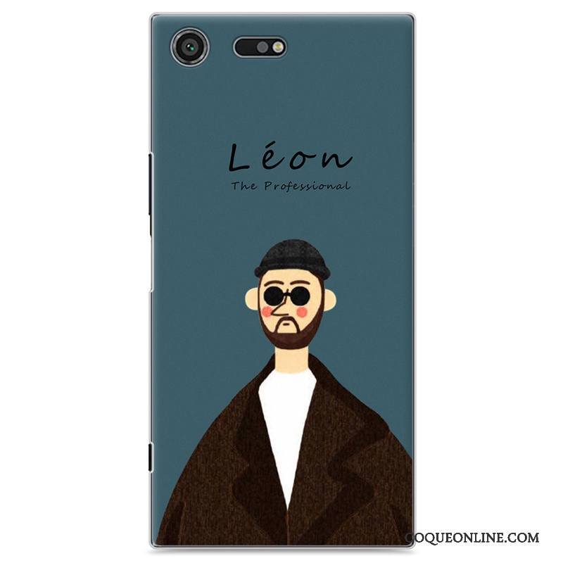 Sony Xperia Xz Premium Peinture Personnalité Coque De Téléphone Amoureux Protection Étui Gris