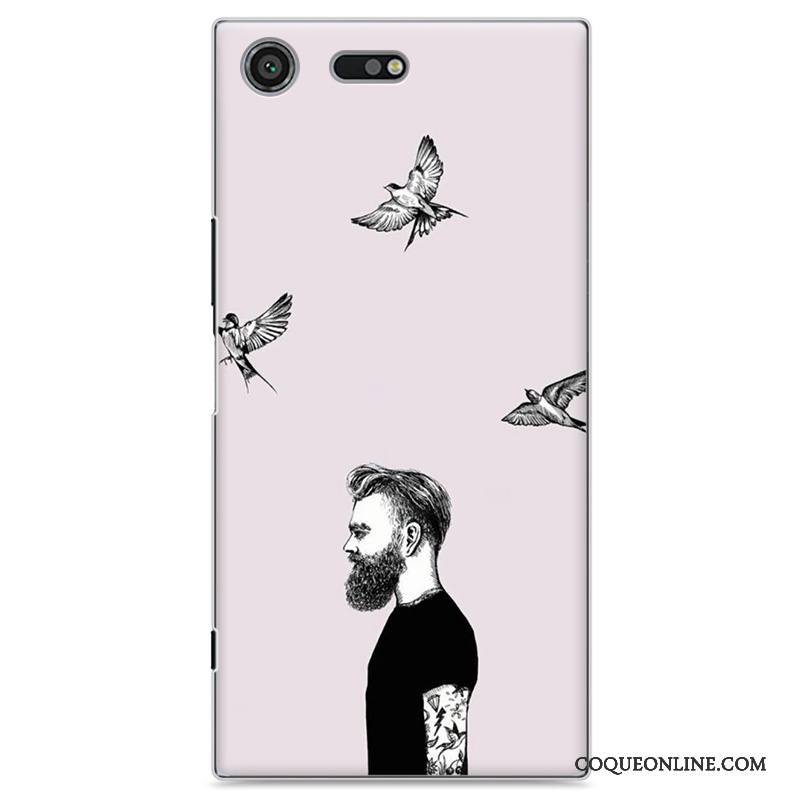 Sony Xperia Xz Premium Peinture Personnalité Coque De Téléphone Amoureux Protection Étui Gris