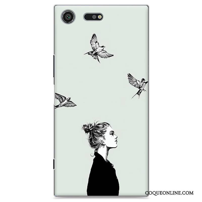 Sony Xperia Xz Premium Peinture Personnalité Coque De Téléphone Amoureux Protection Étui Gris