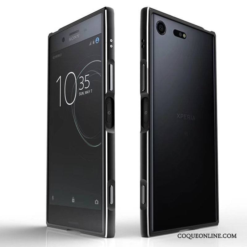 Sony Xperia Xz Premium Protection Coque De Téléphone Border Légères Métal Vert Étui