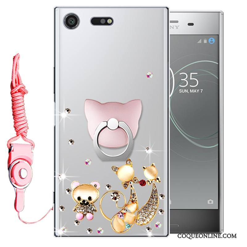 Sony Xperia Xz Premium Protection Coque De Téléphone Silicone Étui Fluide Doux Tout Compris Rose