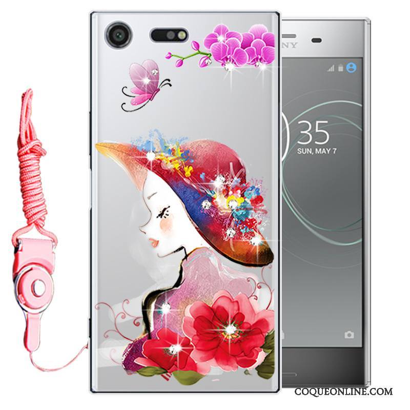 Sony Xperia Xz Premium Protection Coque De Téléphone Silicone Étui Fluide Doux Tout Compris Rose