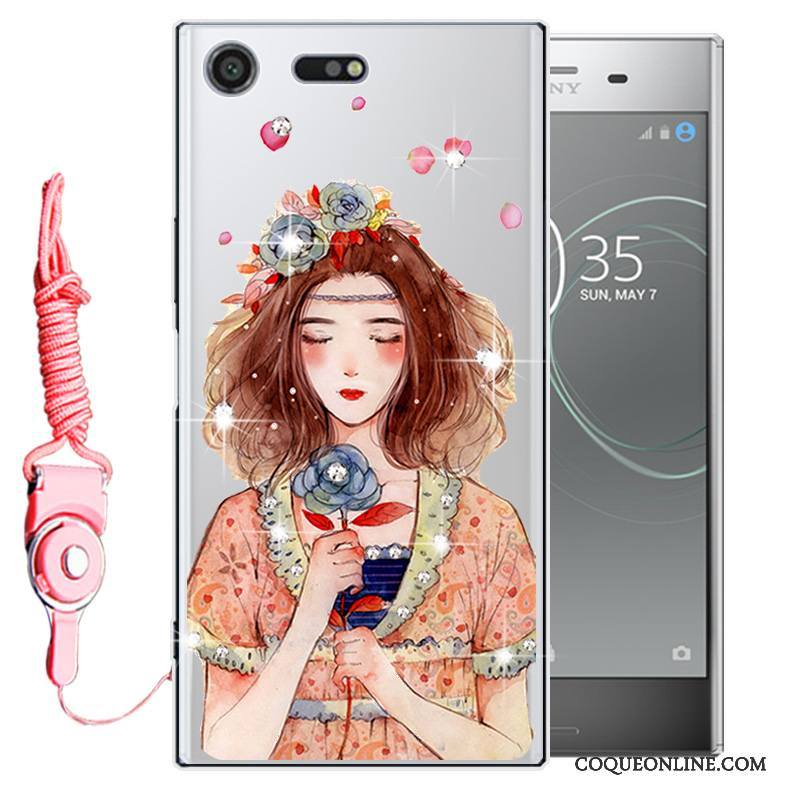 Sony Xperia Xz Premium Protection Coque De Téléphone Silicone Étui Fluide Doux Tout Compris Rose