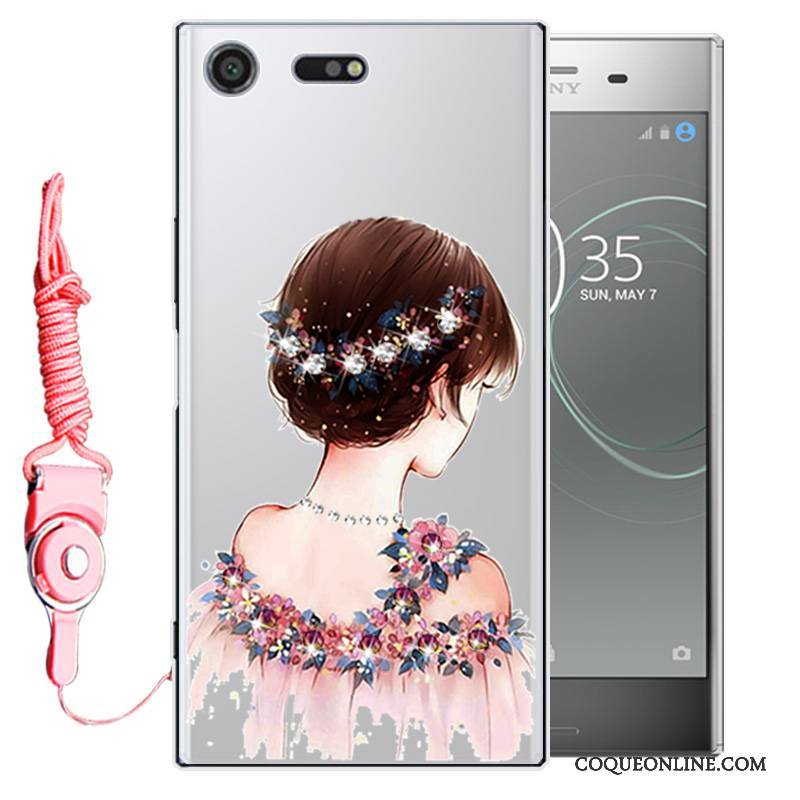 Sony Xperia Xz Premium Protection Coque De Téléphone Silicone Étui Fluide Doux Tout Compris Rose