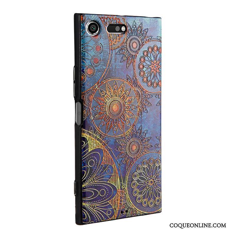 Sony Xperia Xz Premium Protection Étui Dessin Animé Peinture Gaufrage Multicolore Coque De Téléphone