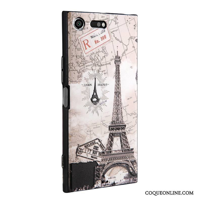 Sony Xperia Xz Premium Protection Étui Dessin Animé Peinture Gaufrage Multicolore Coque De Téléphone