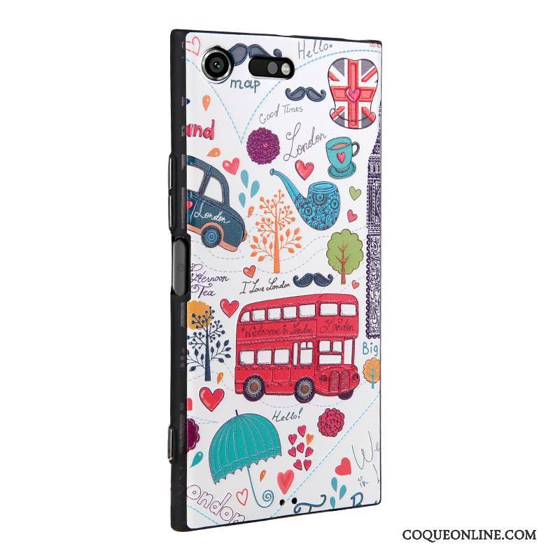 Sony Xperia Xz Premium Protection Étui Dessin Animé Peinture Gaufrage Multicolore Coque De Téléphone