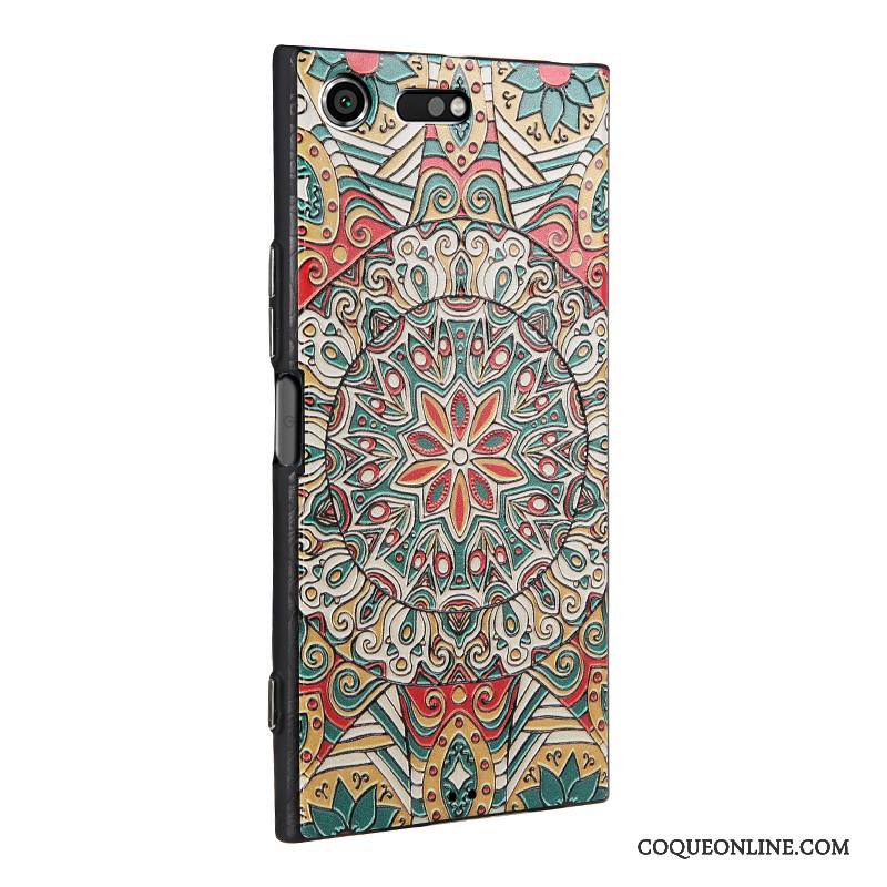 Sony Xperia Xz Premium Protection Étui Dessin Animé Peinture Gaufrage Multicolore Coque De Téléphone