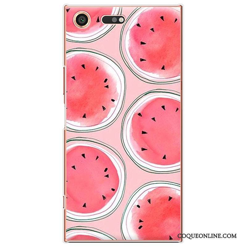 Sony Xperia Xz Premium Étui Charmant Protection Dessin Animé Vert Fleurs Coque De Téléphone