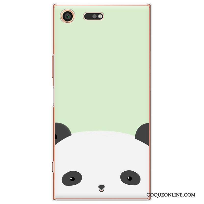 Sony Xperia Xz Premium Étui Charmant Protection Dessin Animé Vert Fleurs Coque De Téléphone