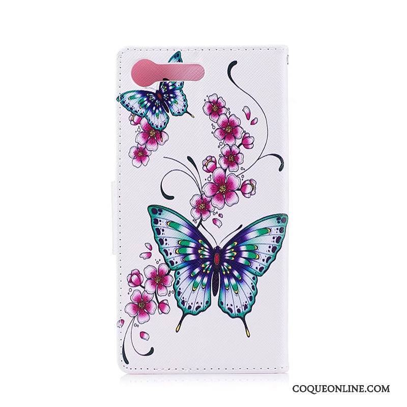 Sony Xperia Xz Premium Étui Protection Peinture Étui En Cuir Violet Coque De Téléphone Housse