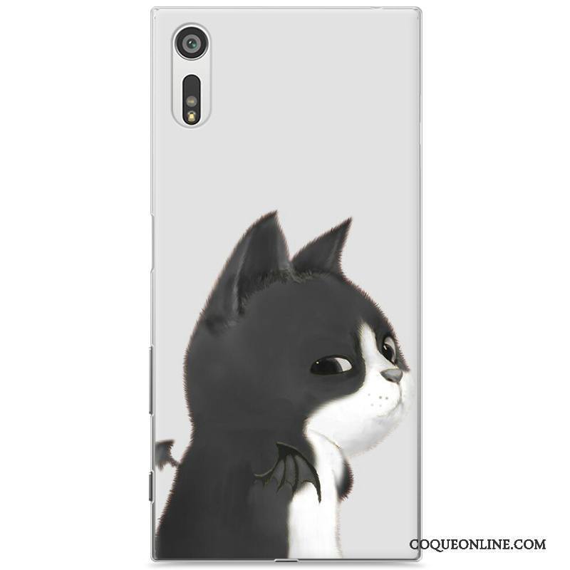 Sony Xperia Xz Protection Amoureux Gris Dessin Animé Coque Difficile Étui