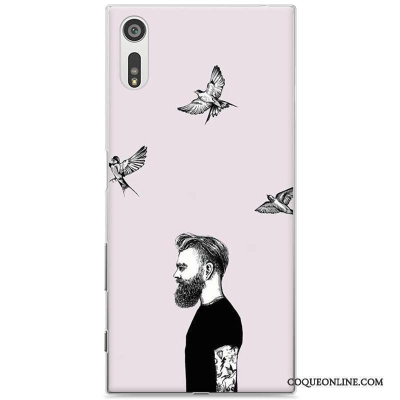 Sony Xperia Xz Protection Gris Amoureux Personnalité Coque Étui De Téléphone