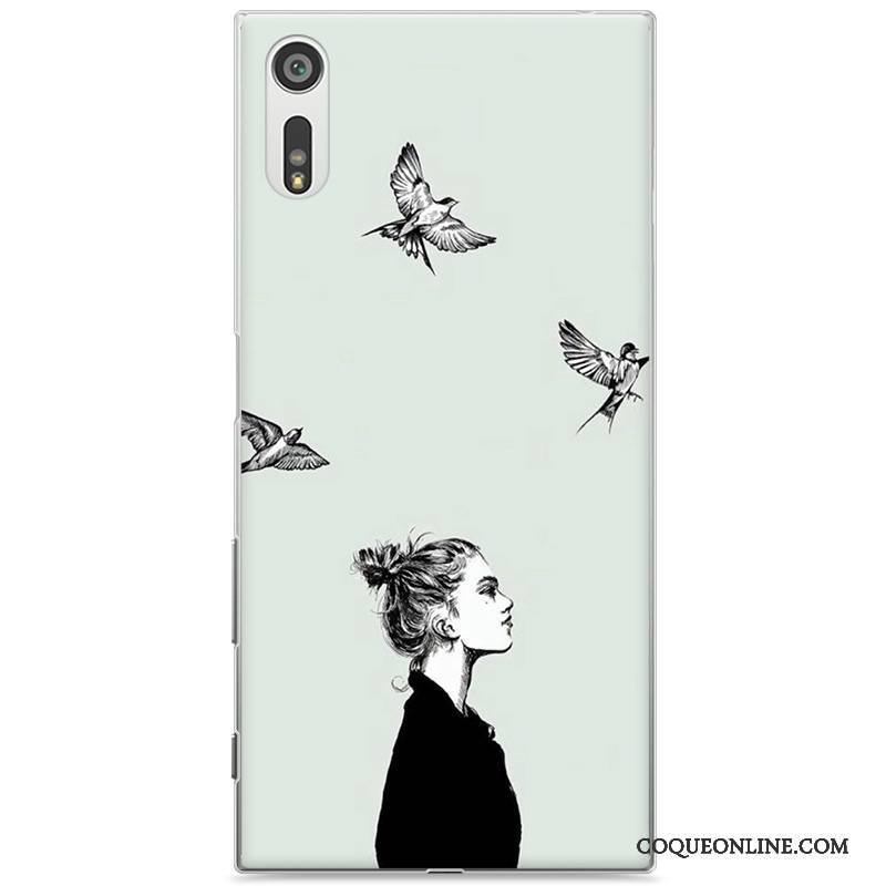 Sony Xperia Xz Protection Gris Amoureux Personnalité Coque Étui De Téléphone