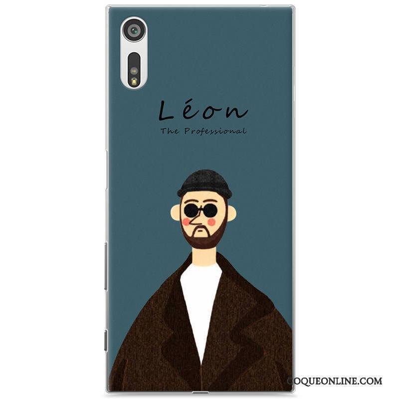 Sony Xperia Xz Protection Gris Amoureux Personnalité Coque Étui De Téléphone