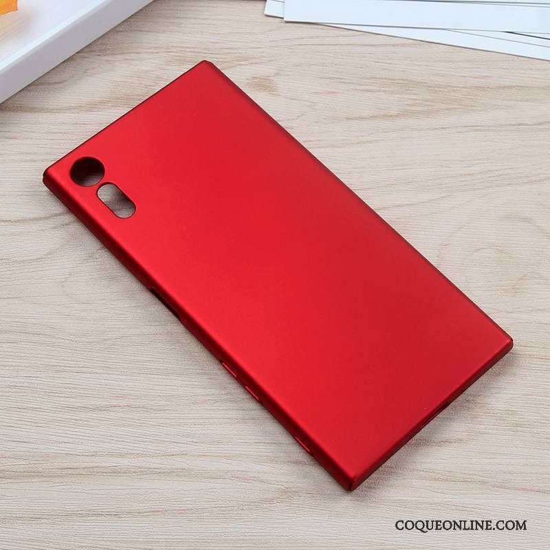 Sony Xperia Xz Rouge Étui Noir Ornements Suspendus Protection Plastique Coque De Téléphone