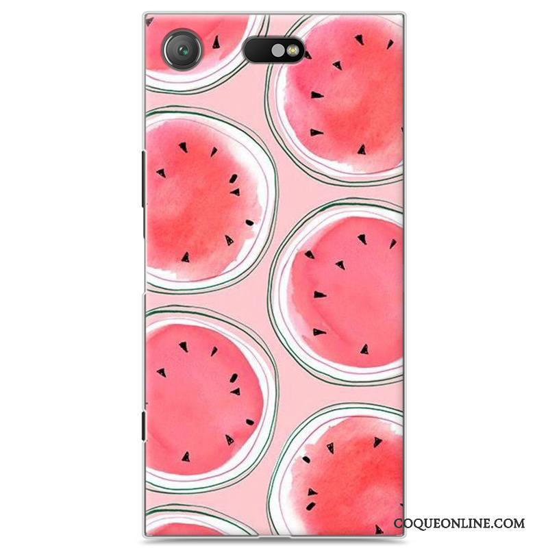 Sony Xperia Xz1 Compact Bleu Peinture Dessin Animé Coque De Téléphone Étui Difficile Protection