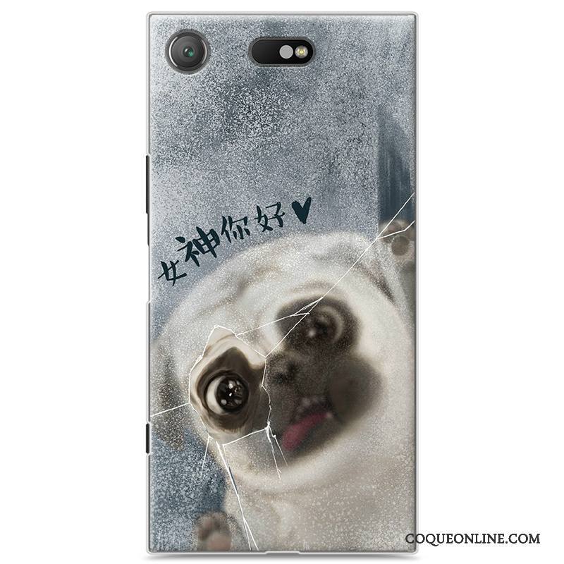 Sony Xperia Xz1 Compact Coque De Téléphone Téléphone Portable Difficile Jaune Étui Dessin Animé Incassable