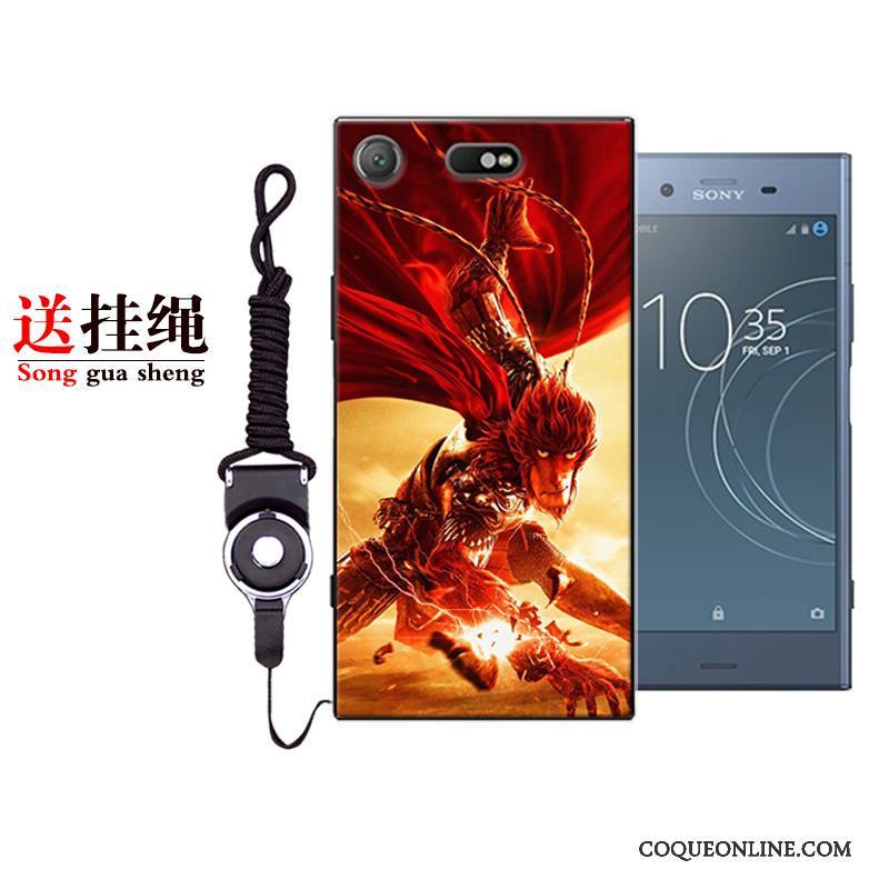 Sony Xperia Xz1 Compact Dessin Animé Rouge Coque De Téléphone Protection Silicone Incassable Tendance