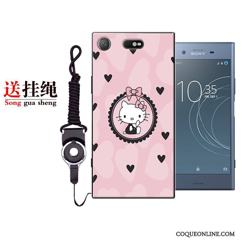 Sony Xperia Xz1 Compact Dessin Animé Rouge Coque De Téléphone Protection Silicone Incassable Tendance