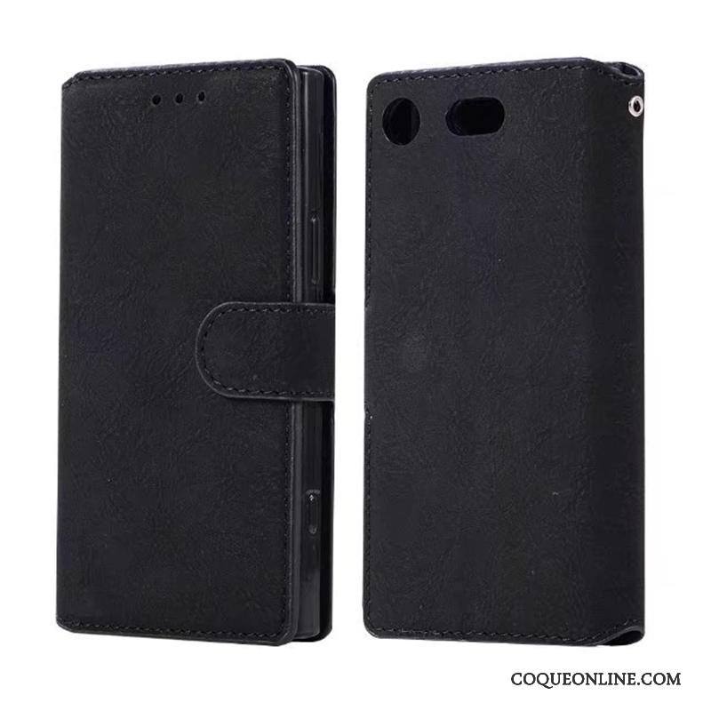 Sony Xperia Xz1 Compact Fluide Doux Protection Téléphone Portable Coque Étui En Cuir Carte De Téléphone