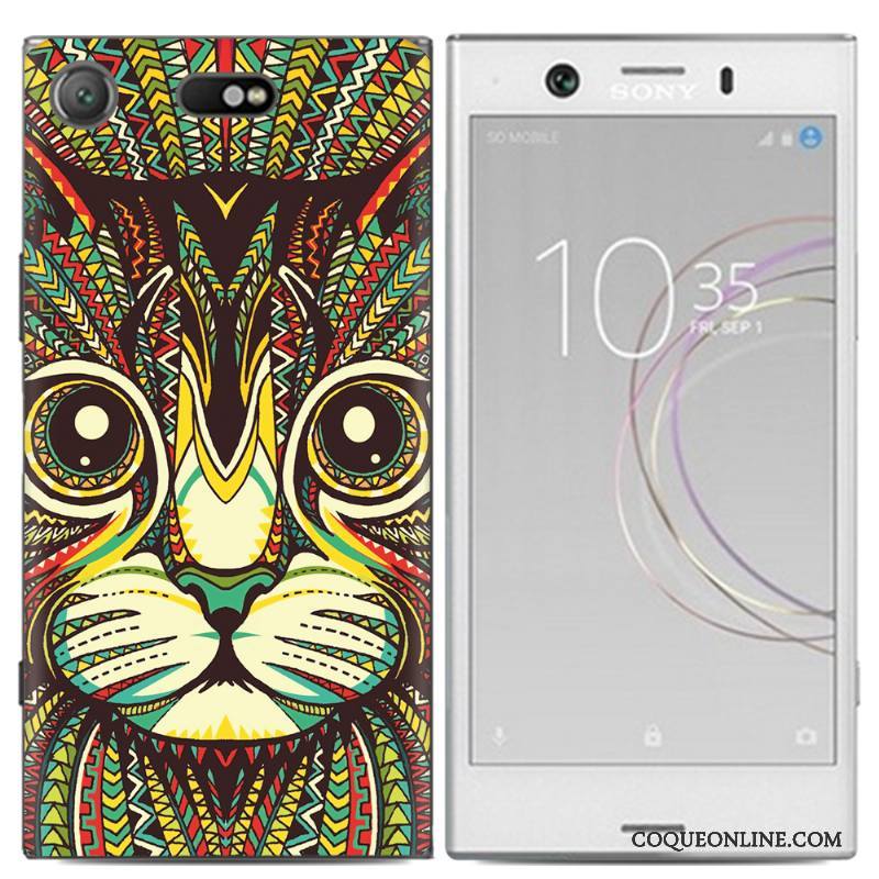 Sony Xperia Xz1 Compact Peinture Tendance Multicolore Coque De Téléphone Incassable Téléphone Portable Dessin Animé