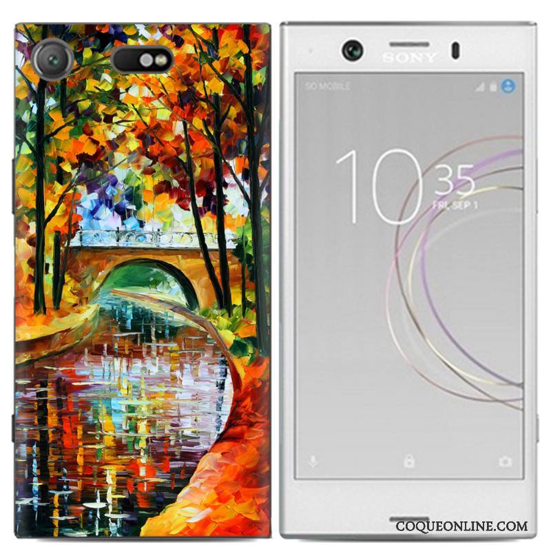 Sony Xperia Xz1 Compact Peinture Tendance Multicolore Coque De Téléphone Incassable Téléphone Portable Dessin Animé