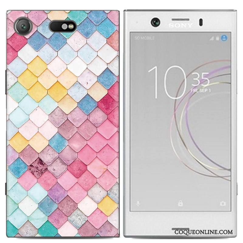 Sony Xperia Xz1 Compact Peinture Tendance Multicolore Coque De Téléphone Incassable Téléphone Portable Dessin Animé