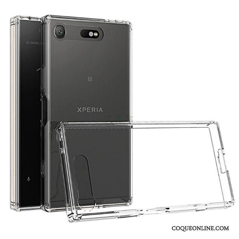 Sony Xperia Xz1 Compact Protection Coque De Téléphone Téléphone Portable Étui Transparent Bleu Vert