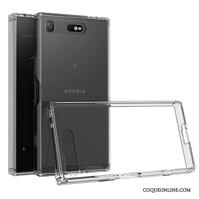 Sony Xperia Xz1 Compact Protection Coque De Téléphone Téléphone Portable Étui Transparent Bleu Vert