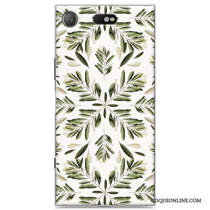 Sony Xperia Xz1 Compact Protection Peinture Vert Dessin Animé Difficile Coque De Téléphone